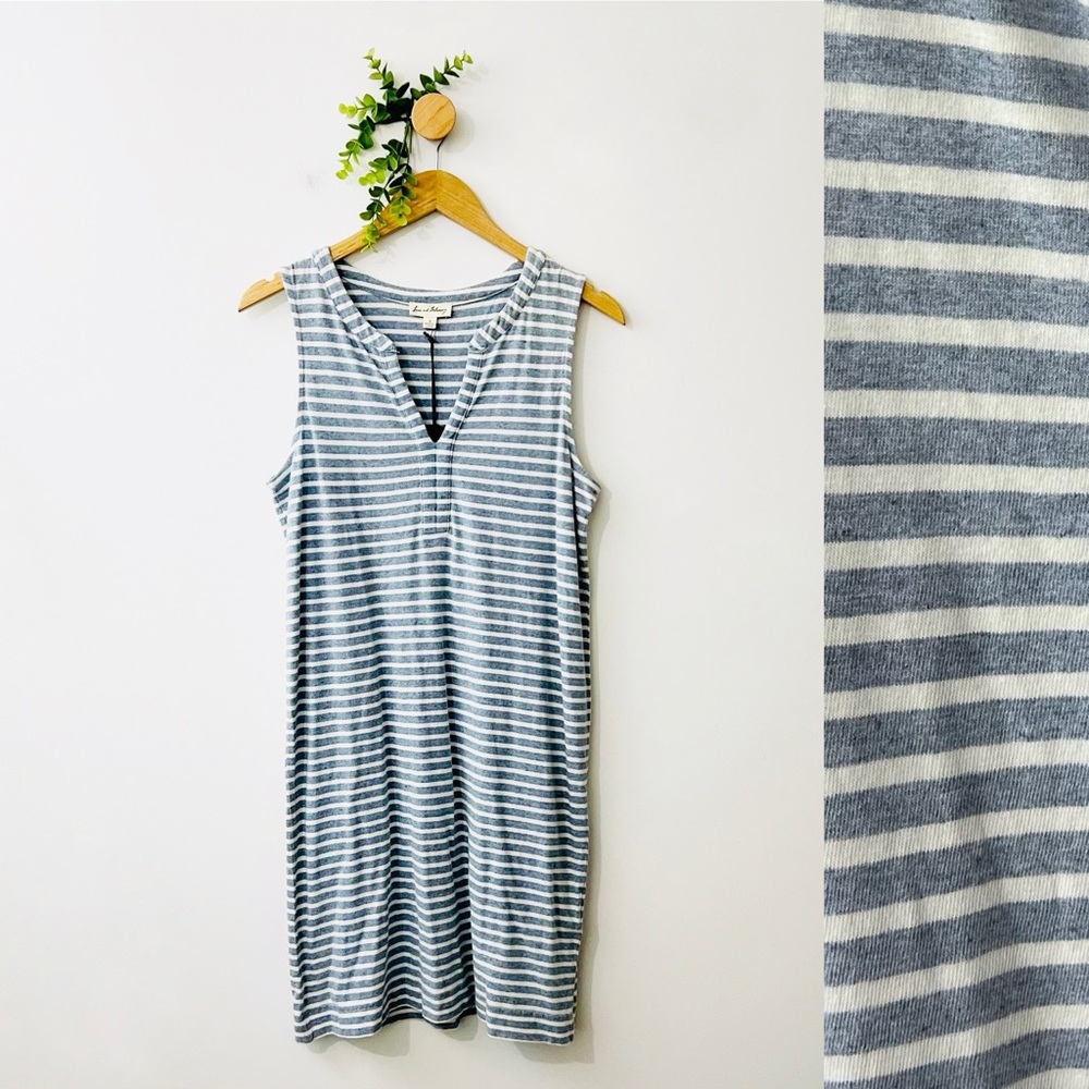 Jane & Delancey NWT Blue White Striped Nautical Jersey Basic Mini Dress